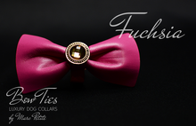 Load image into Gallery viewer, Leather Bow Tie Dog Collar