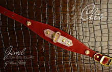 Load image into Gallery viewer, Unique Dog Collar in Red & Gold