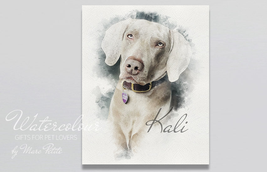 Custom Dog Portrait from Photo - Watercolour