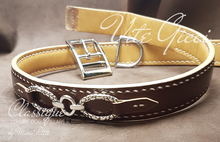Load image into Gallery viewer, Handmade &  Hand sewn High-end vegetal leather dog collar