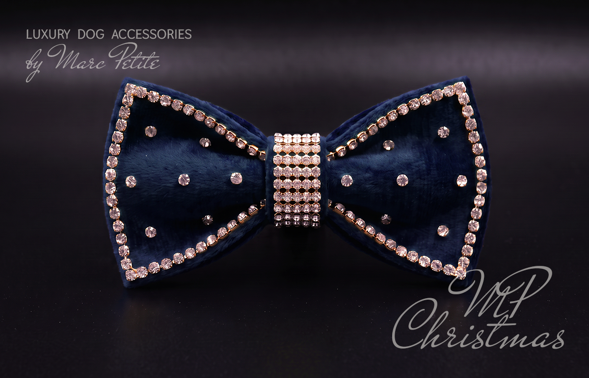 MP Christmas Blue Bow Tie