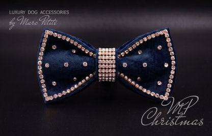 MP Christmas Blue Bow Tie