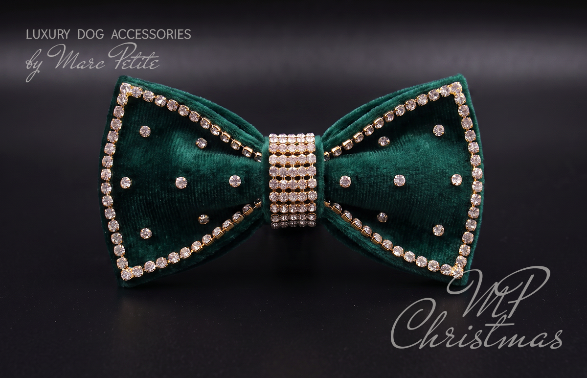  Emerald Green velvet bow tie 