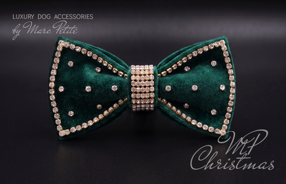  Emerald Green velvet bow tie 