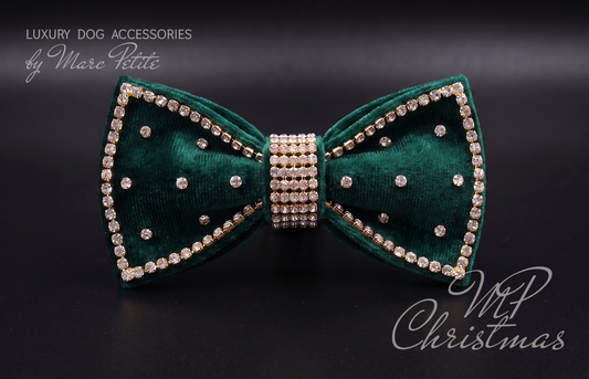  Emerald Green velvet bow tie 