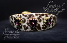 Load image into Gallery viewer, Leopard Dog Collar with Swarovski crystals