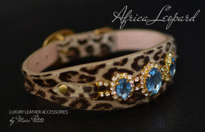 Leopard dog collar 