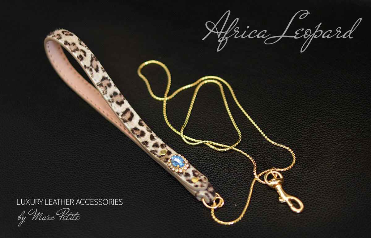 Collier et laisse pour chien léopard