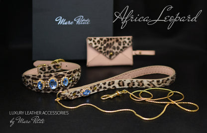 Leopard dog collar &amp; Leash