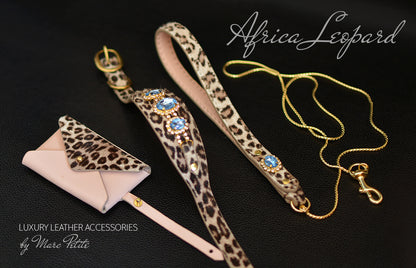 Leopard dog collar and Leash