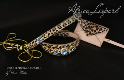 Leopard dog collar and Leash