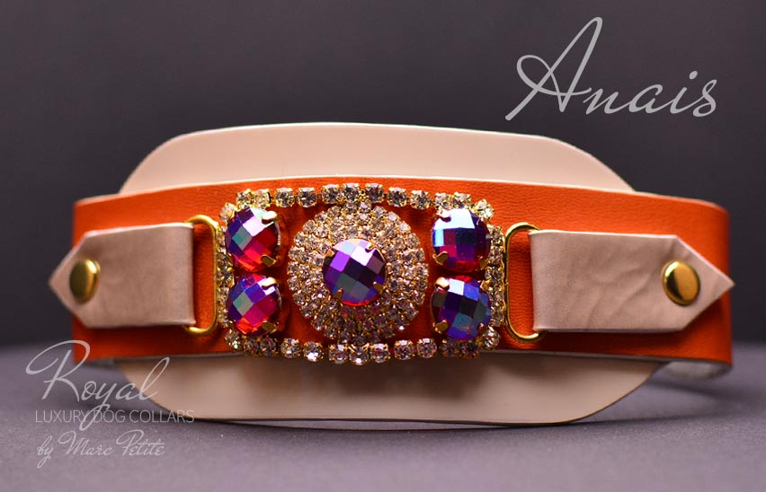 Anais - luxury, royal style, dog collar - by Marc Petite