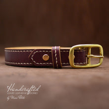 Load image into Gallery viewer, Burgundy  Leather Belt