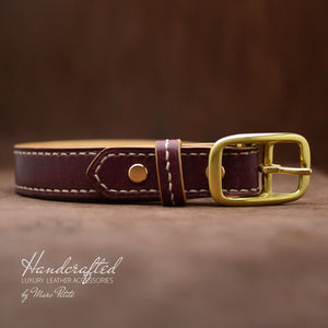 Burgundy  Leather Belt