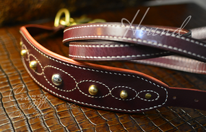 Burgundy Dog Collar & Leash