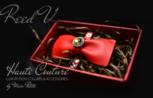 Charger l&#39;image dans la galerie, Red Leather Bow Tie - by Marc Petite