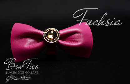 Leather Bow Tie Dog Collar