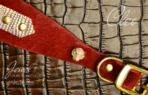 Panther Collar in Red & Gold