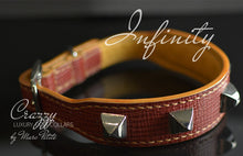Load image into Gallery viewer, Custom made Leather Dog Collar with Spikes
