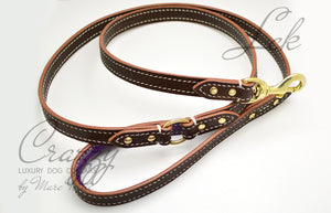 strong leather dog leash