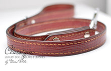 Load image into Gallery viewer, Red Carmine Leather Dog Leash