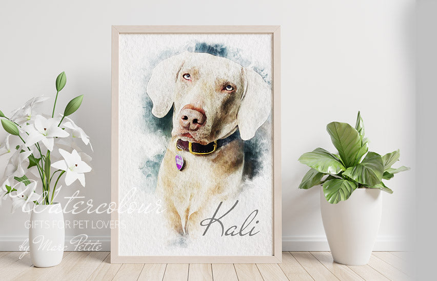 Custom Dog Portrait from Photo - Watercolour