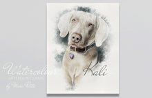 Load image into Gallery viewer, Custom Dog Portrait from Photo - Watercolour