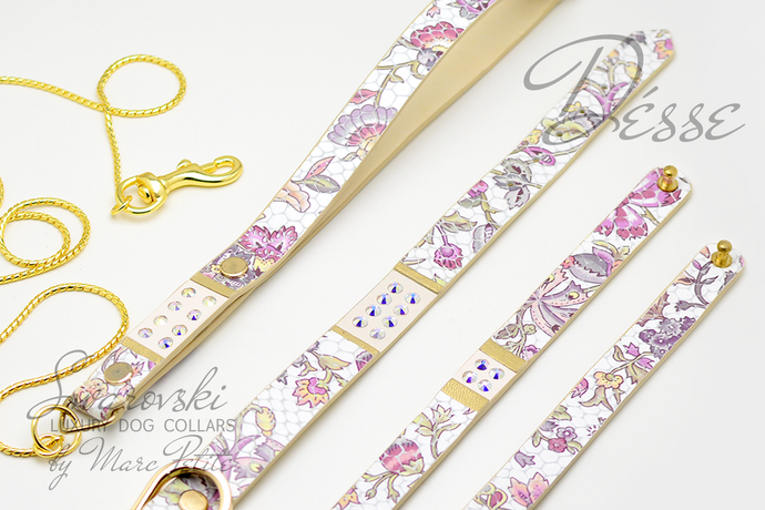 Swarovski Dog Collar + Leash + Bracelet