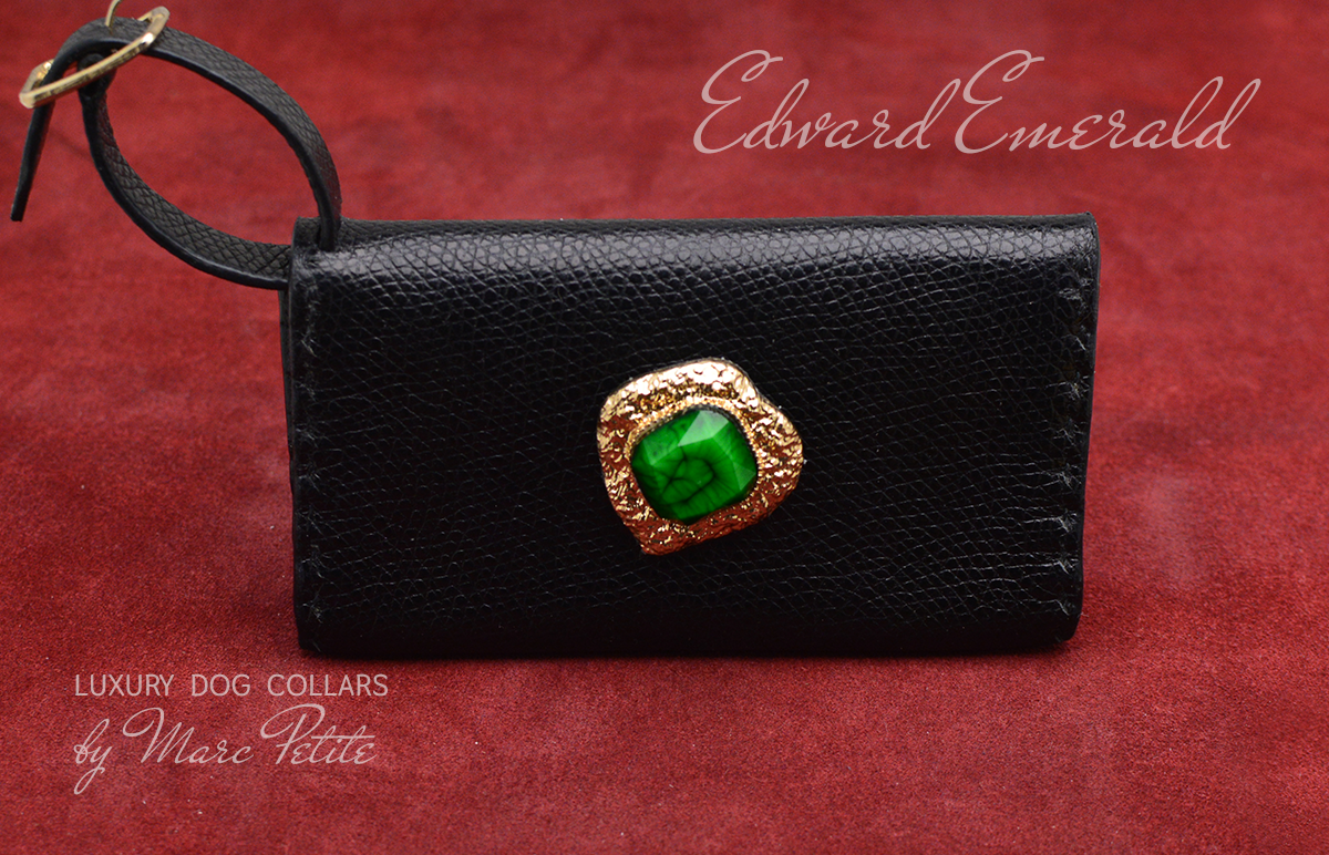 Lucury leather poo bag holder