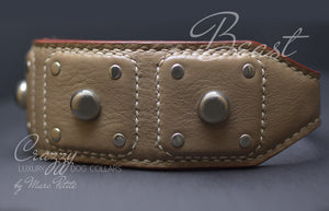 Handmade leather collar for large breeds