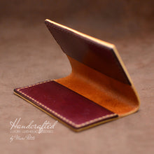 Load image into Gallery viewer, Burgundy Full Grain Leather Cardholder