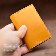 Load image into Gallery viewer, Handcrafted &amp; Hand Sewn Full Grain Leather Cardholder