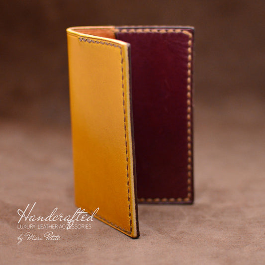 Yellow Mustard Full Grain Leather Cardholder