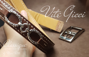 Handmade vegetal leather dog collar