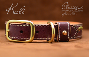 burgundy dog collar