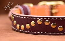 Charger l&#39;image dans la galerie, hand sewn dog collar