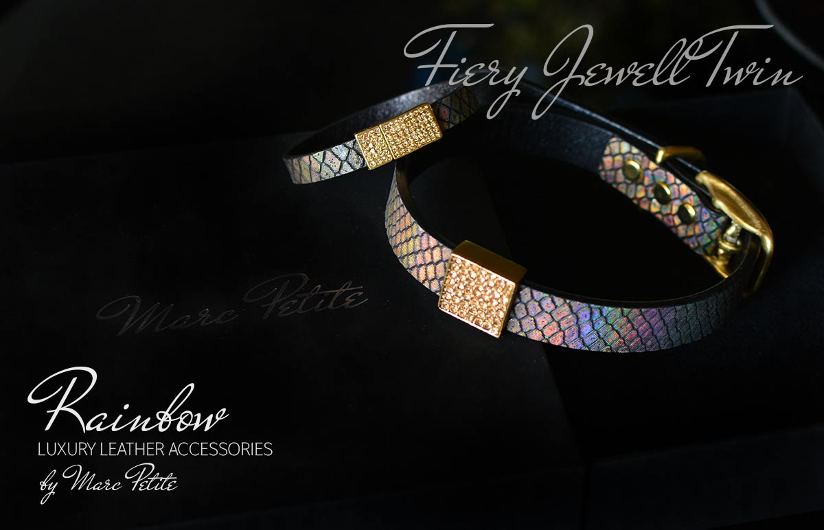 Holographic bracelet italian leather