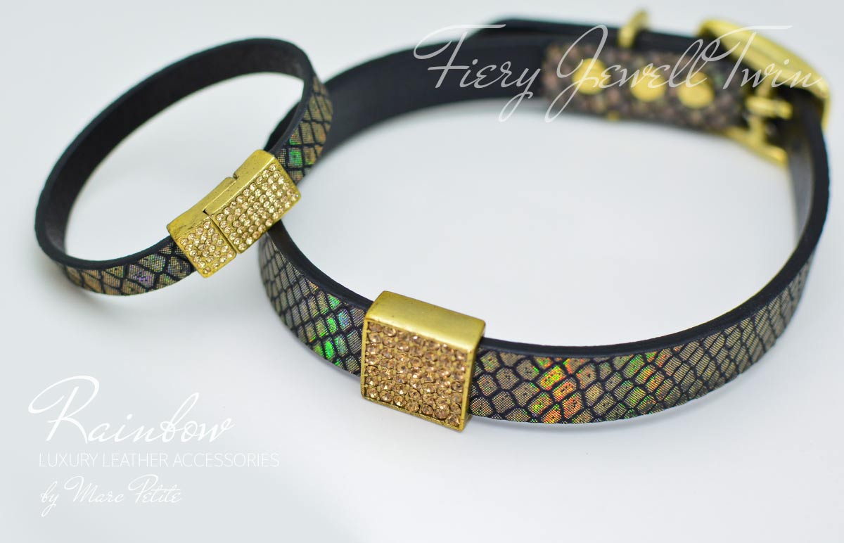Elegant bracelet and collar for dogs
