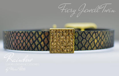 Dog collar with crystals