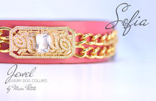 Charger l&#39;image dans la galerie, Designer Dog Collar - Rose 24K Gold - Marc Petite