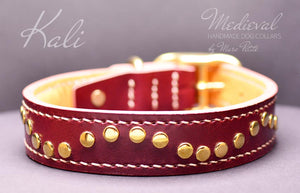 Vegetable tanned leather collar