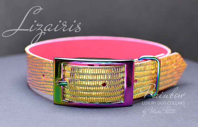 Fashion dog collar croco leather