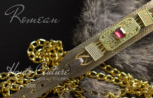 Real Diamond Gold Dog Collar