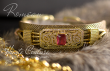 Charger l&#39;image dans la galerie, Gold dog collar and leash