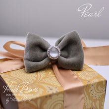 Load image into Gallery viewer, grey dog hair bow