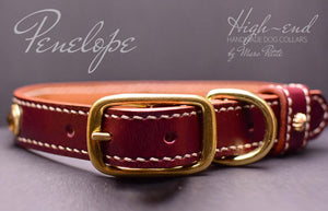 Handcrafted leather collar
