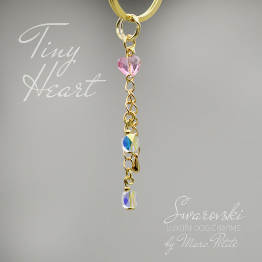 Swarovski Dog Collar Charm with heart