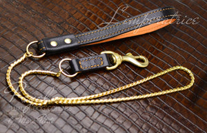 Dog Show Leash gold plated snake chain