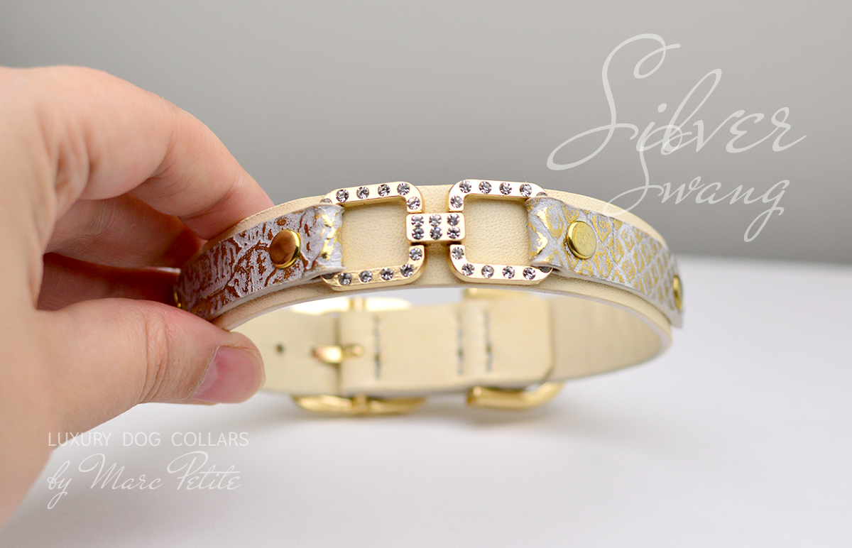 Silver Swang Luxury Dog Collar Xs