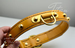 Handmade and handstitched dog collar